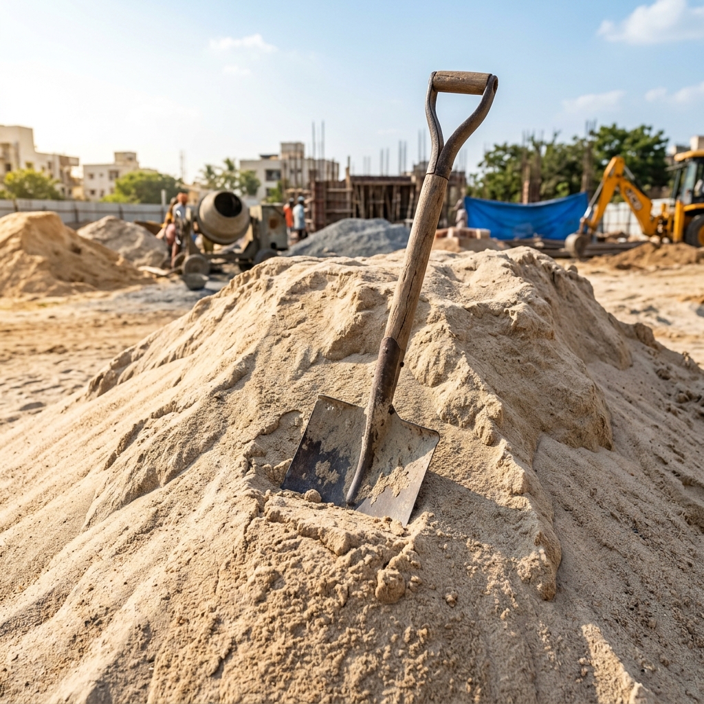 Pure river sand fine aggregates for concrete masonry and plastering